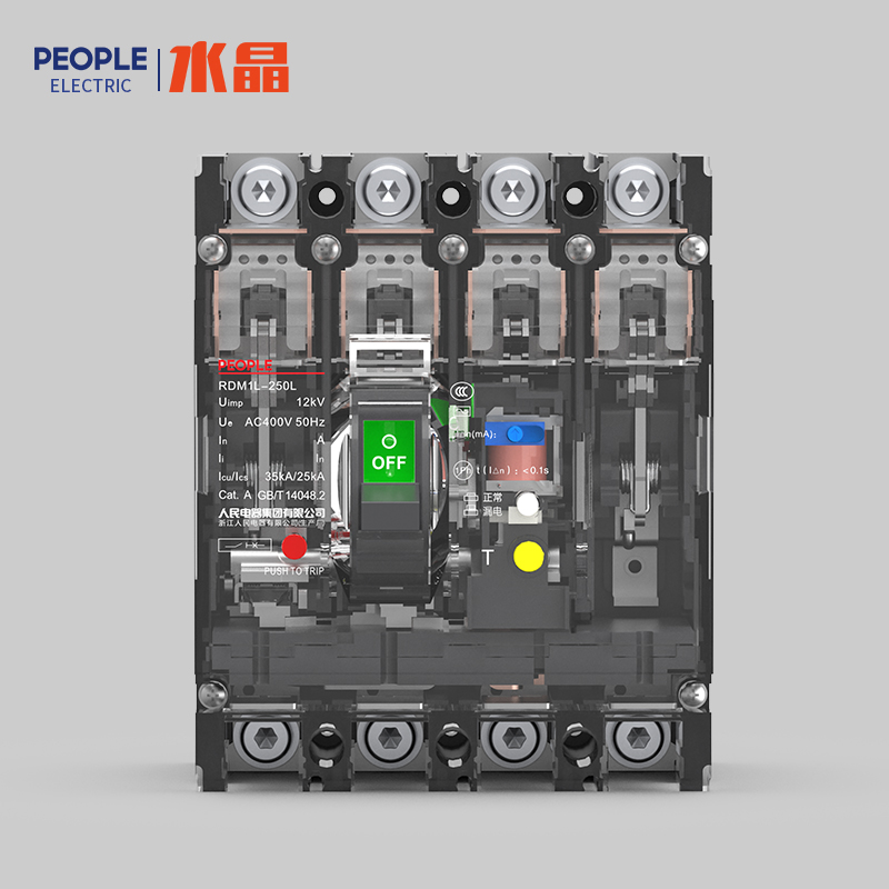 人民电器,,,中国人民电器,RDM1L系列漏电断路器(透明壳)。