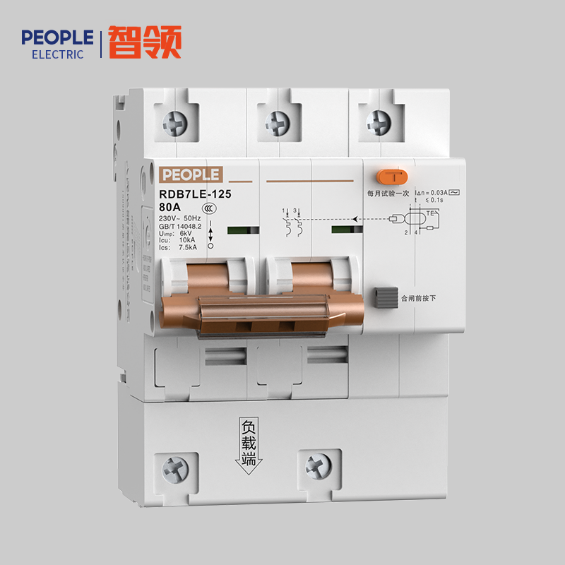 人民电器，
，
，中国人民电器，RDB7LE-125H系列小型剩余电流动作断路器